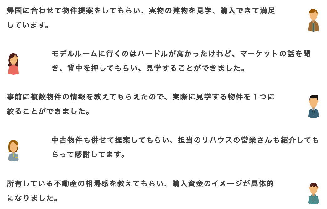 利用されたお客様の声